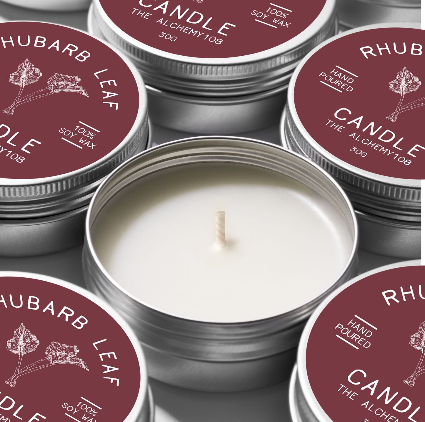 RHUBARB LEAF Mini Soy Wax Candle