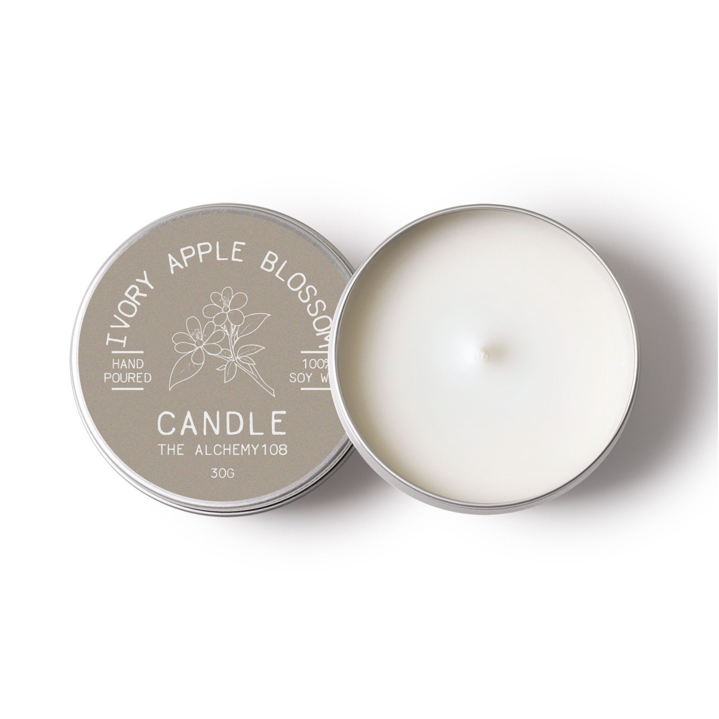 IVORY APPLE BLOSSOM Mini Soy Wax Candle