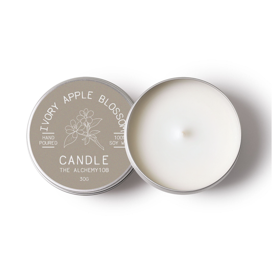 IVORY APPLE BLOSSOM Mini Soy Wax Candle