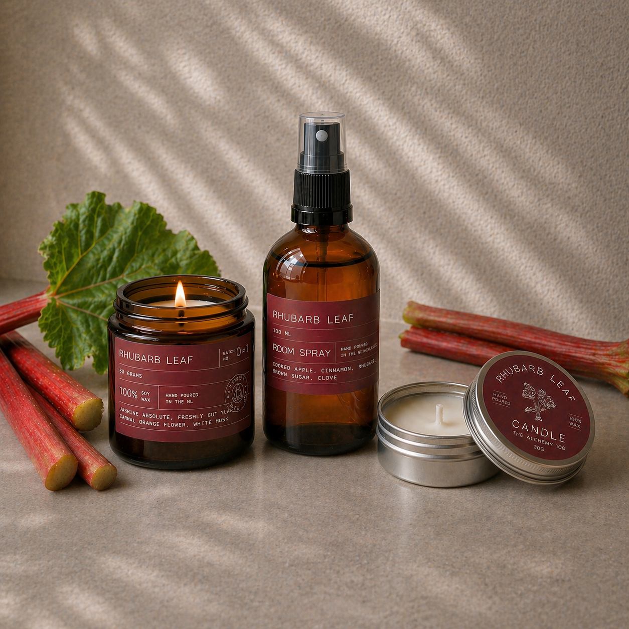 RHUBARB LEAF Soy Wax Candle